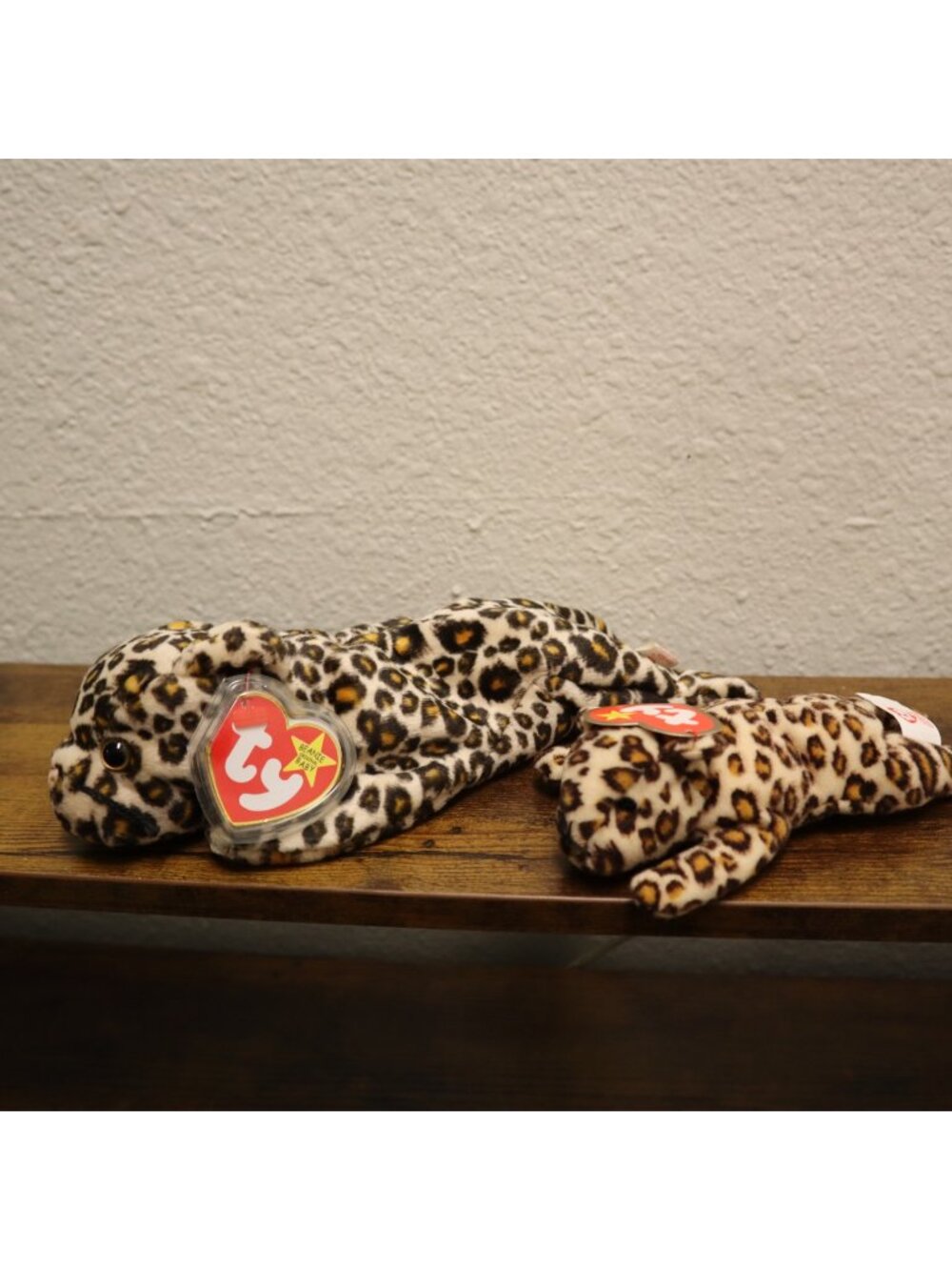 DG-153 Ty Beanie Freckles '96 and Teanie Beanie Babies '93 The Leopard Plush Toy
